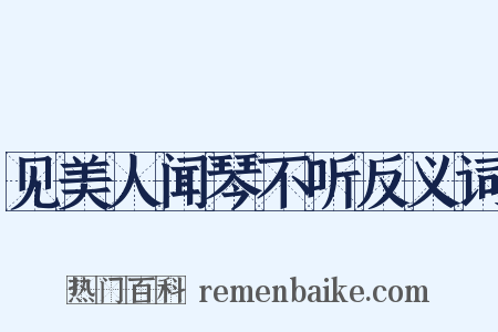 见美人闻琴不听反义词是什么意思的图片